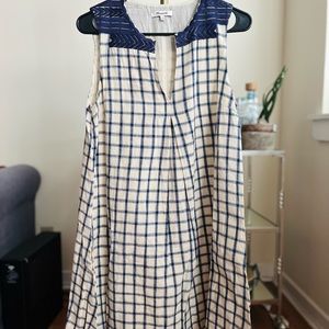 Madewell linen knee length A line dress sleeveless M